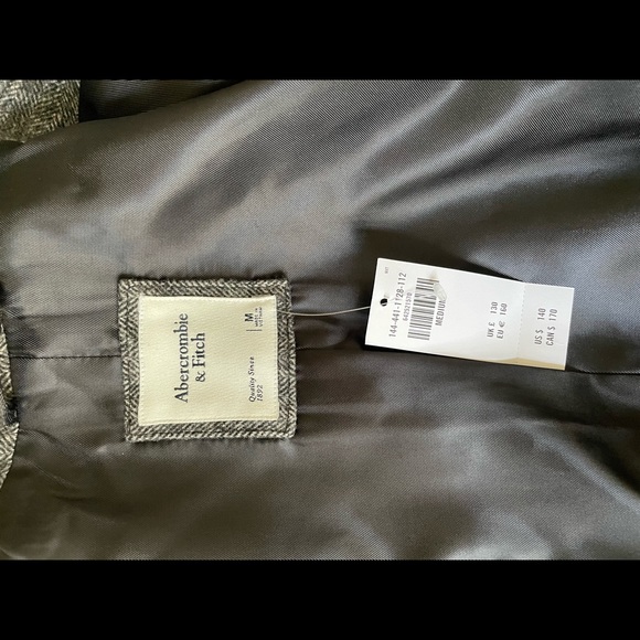 NEVER WORN abercrombie blazer jacket! SIZE M marled grey color, medium weight - Picture 3 of 3